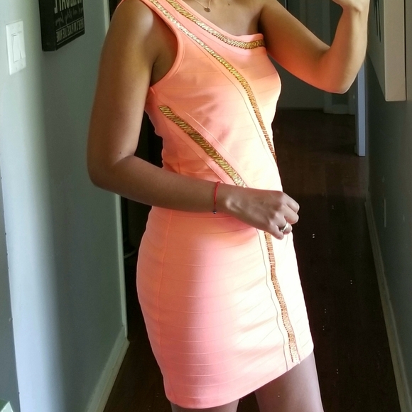 👗NEON ONE SHOULDER BODYCON DRESS - Picture 10 of 14